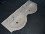 Umyvadlo Stone 130 Double_šedý mramorový efekt