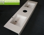 M.E. sro_umyvadla deska Flexible 60_2 x umyvadlo massive 42x37_otvor pro vhoz papirovych rucniku