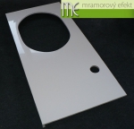 M.E. sro_podumyvadlova deska Flexible60_125x60 cm s vyrezem pro zapustne umyvadlo