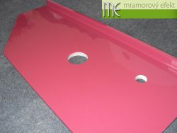 Waschtischplatte in die Nische - RAL 4002 Rotviolett