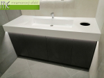 Umyvadlova deska Flexible 60_Waschtisch auf Mass_130x50cm_1 x Massive 83x36x11cm