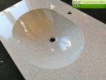 Umyvadlova deska na miru_umyvadlo Mango52_granit Pewter_Waschtisch nach Mass_Mango 52 Becken_Pewter