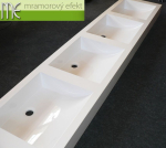 Čtyřumyvadlová deska s obdélníkovými umyvadly typu massive 42